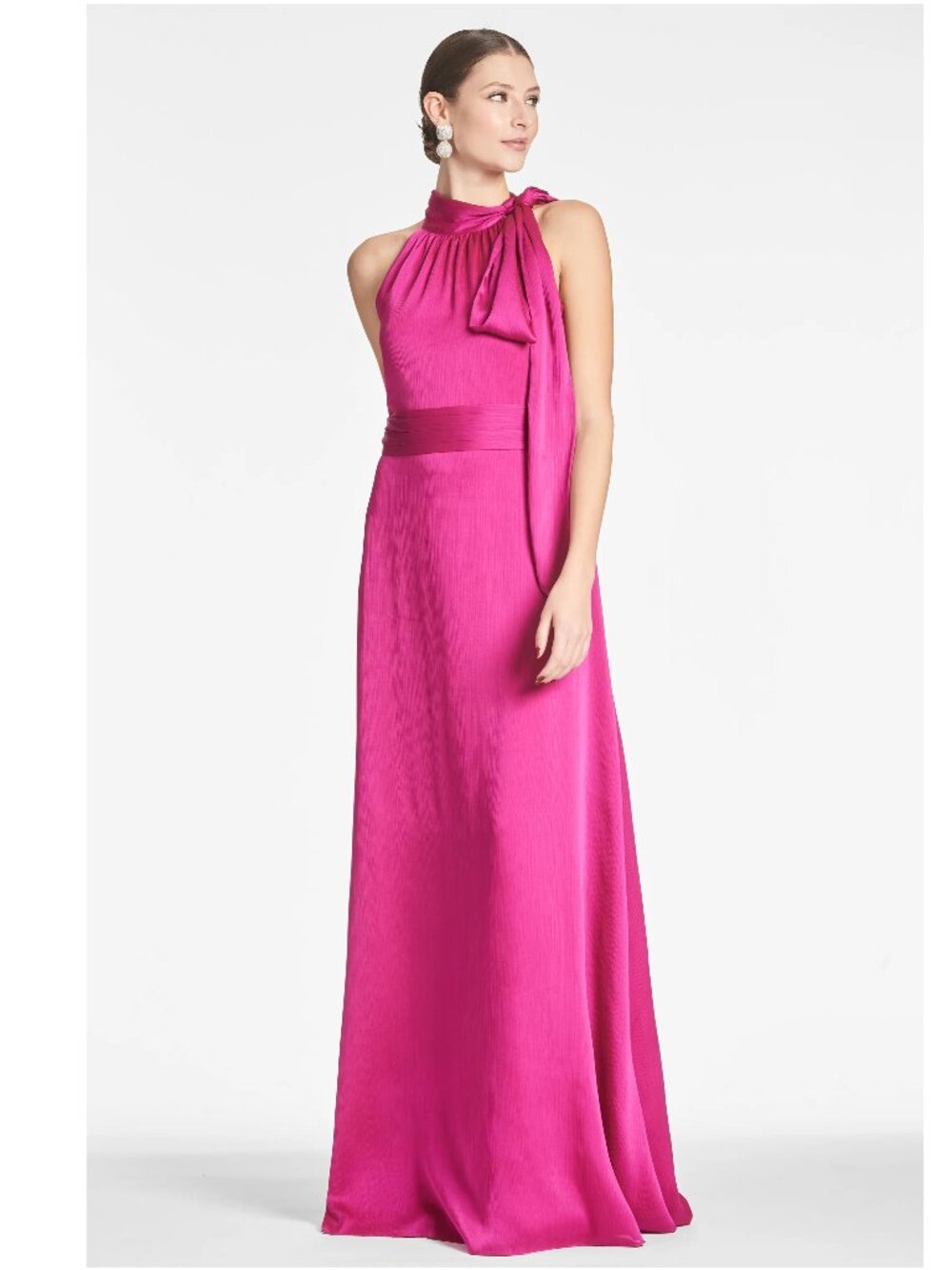 Dragonfruit Halter Chiffon Gown Style Kayla Size 6